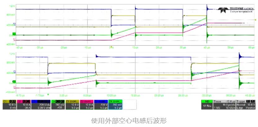 使用外部空心电感后波形.JPG